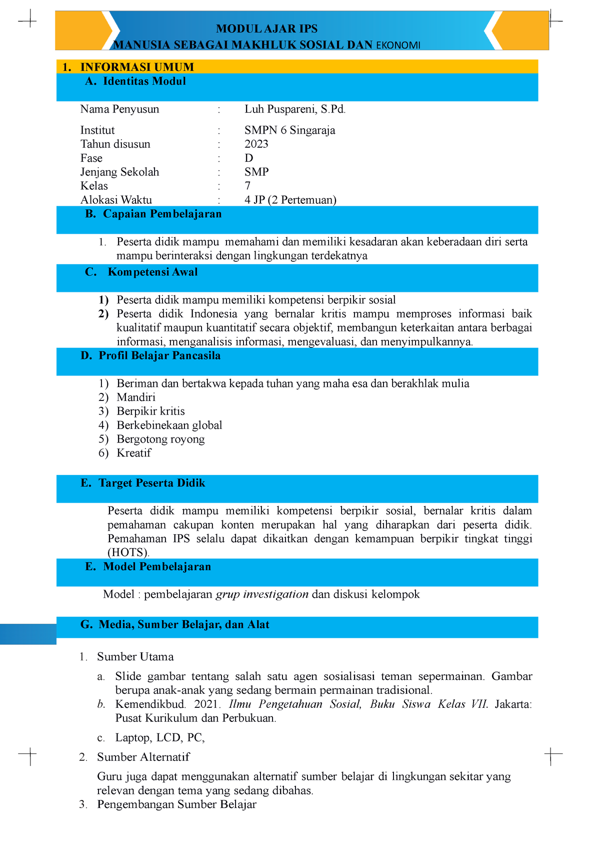 05 Manusia Sebagai MAkhluk Sosial Dan Ekonomi - MODUL AJAR IPS MANUSIA ...