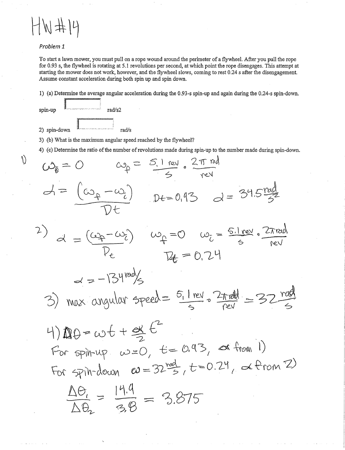 Homework 14 Solutions and Answers - PHYS 1020 - Studocu