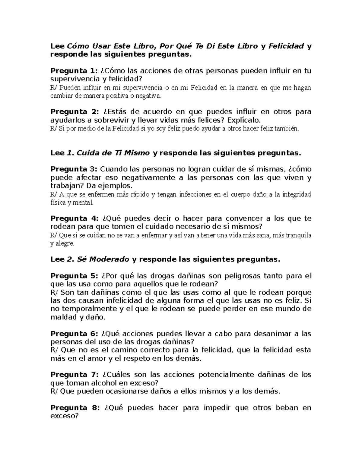 Leccion 1 - bien - Lee Cómo Usar Este Libro, Por Qué Te Di Este Libro y ...