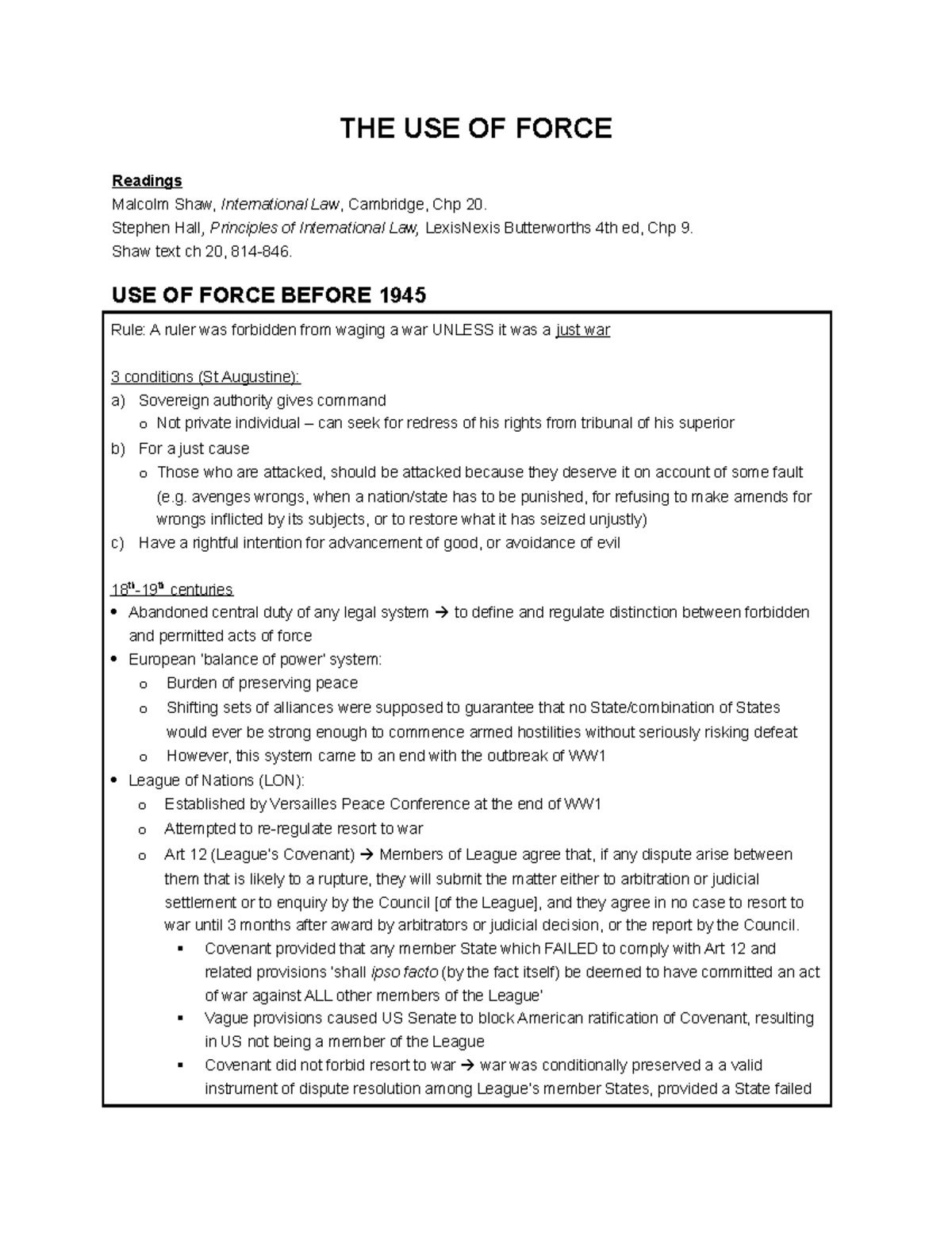 summary-principles-of-international-law-lecture-21-22-the-use-of