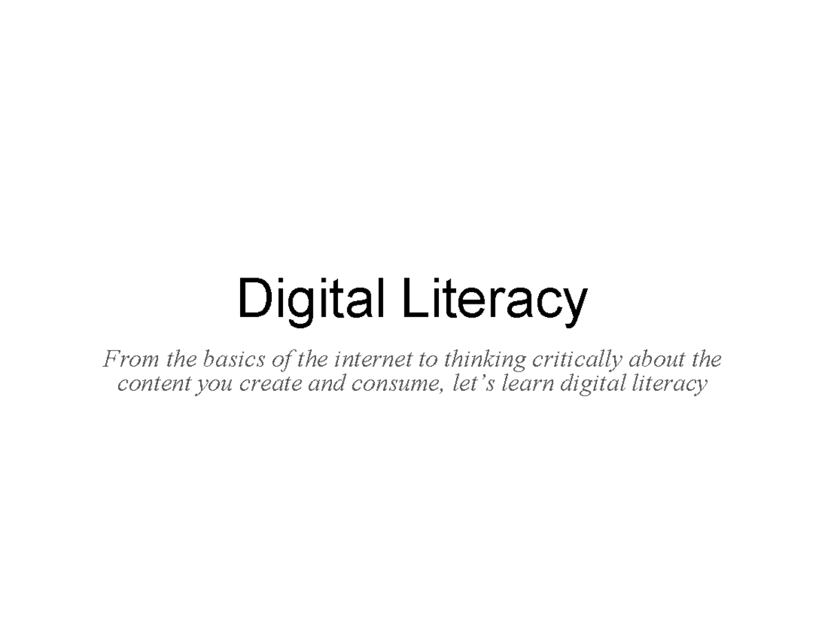 DigitalLiteracy wwdfgsgdfgdfg Digital Literacy From the basics of