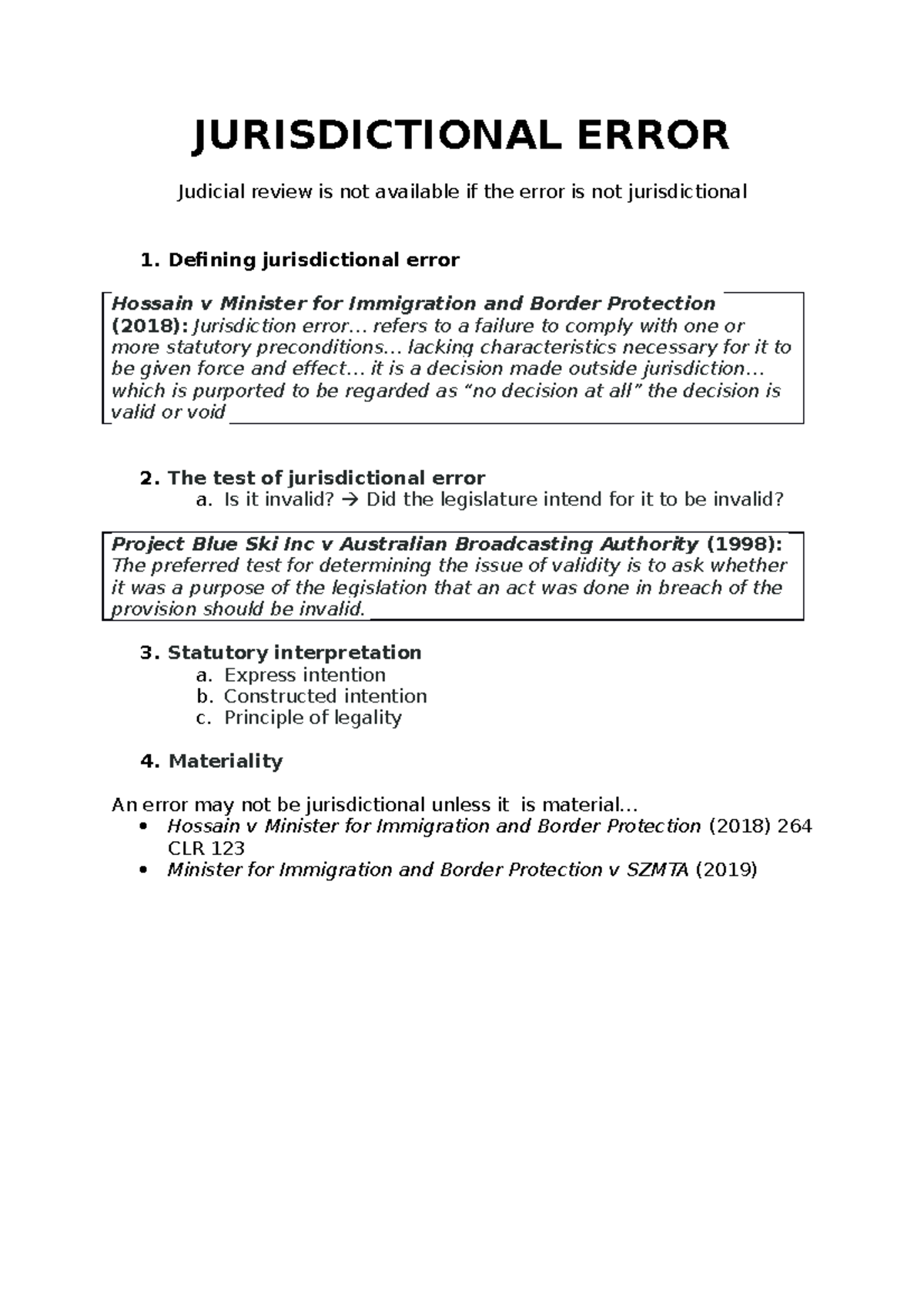 legal definition for assignment of error