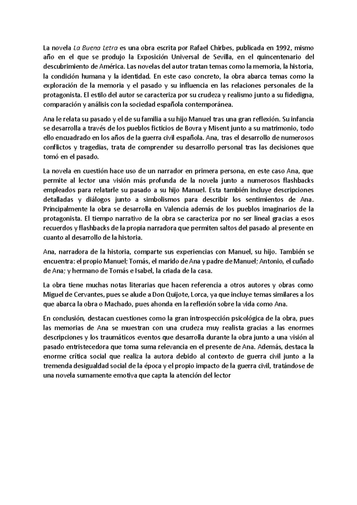 Reseña LA Buena Letra - La novela La Buena Letra es una obra escrita ...