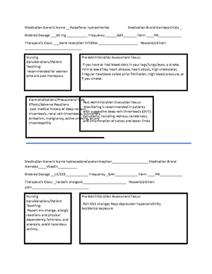 Nicotine inhaler - drug card - NSG124 Drug Card (must be handwritten ...