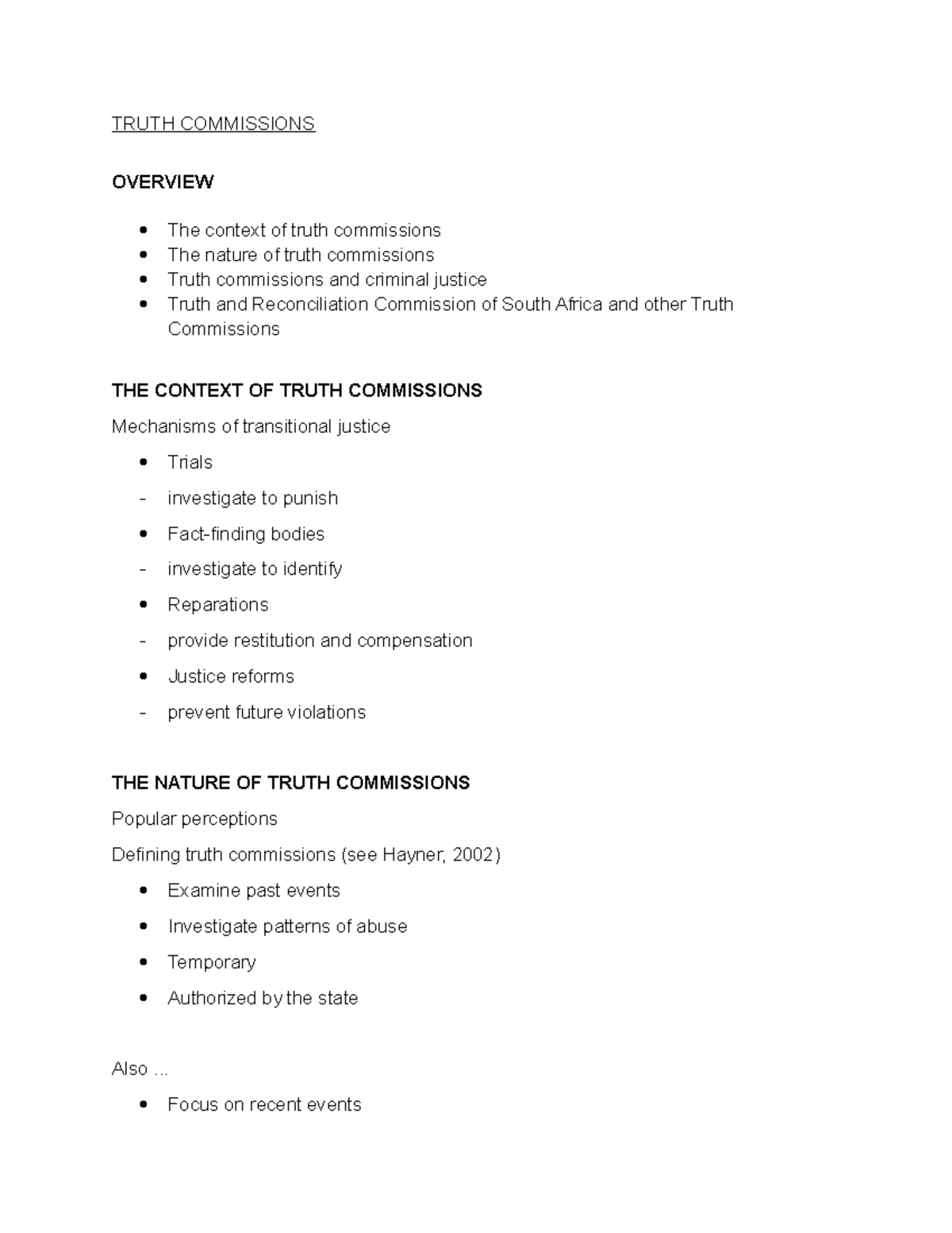 Truth commissions in Turtle Island contexts