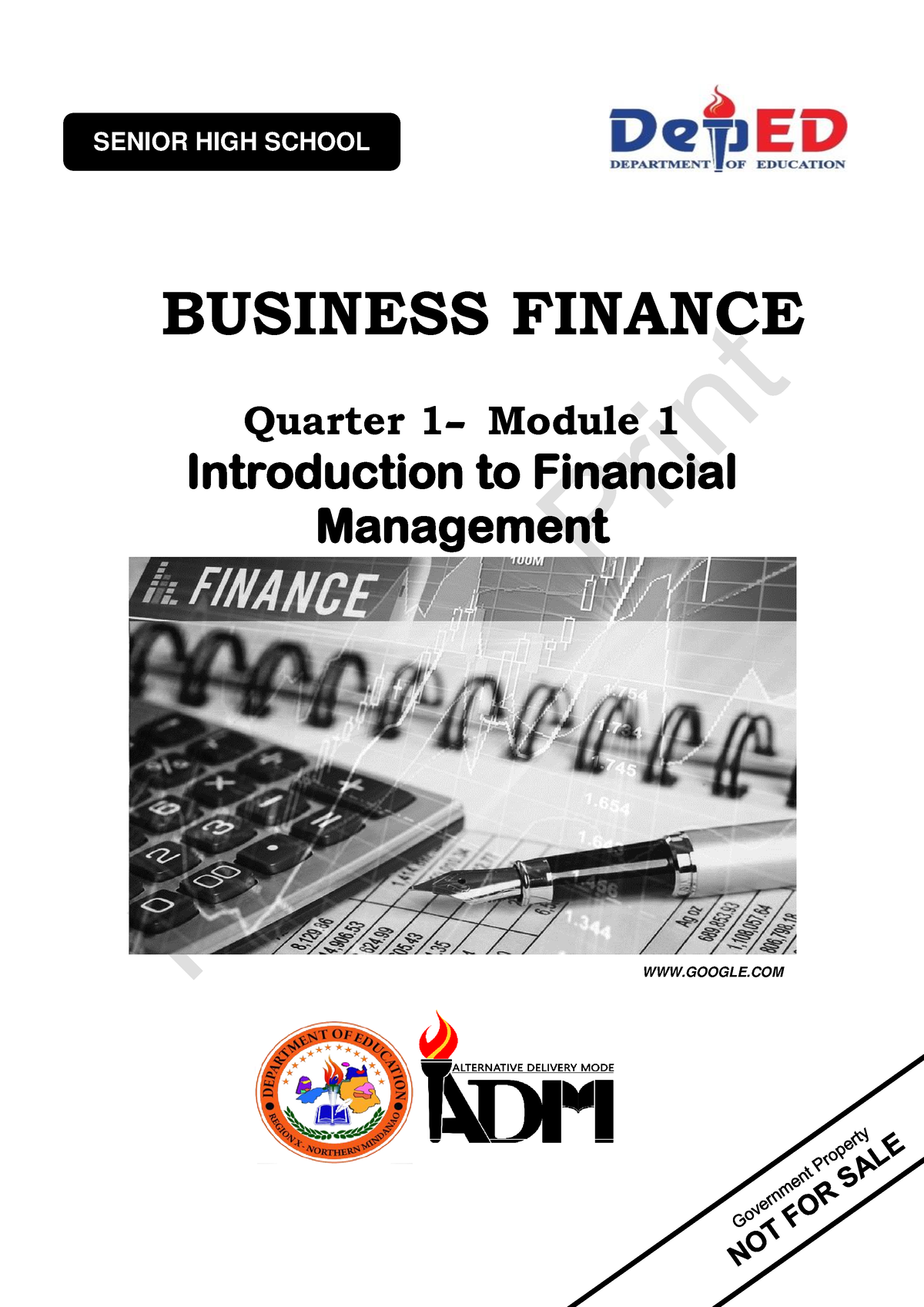 Business Finance 12 Q1 Mod1 Introduction-to-Financial-Management V5 ...