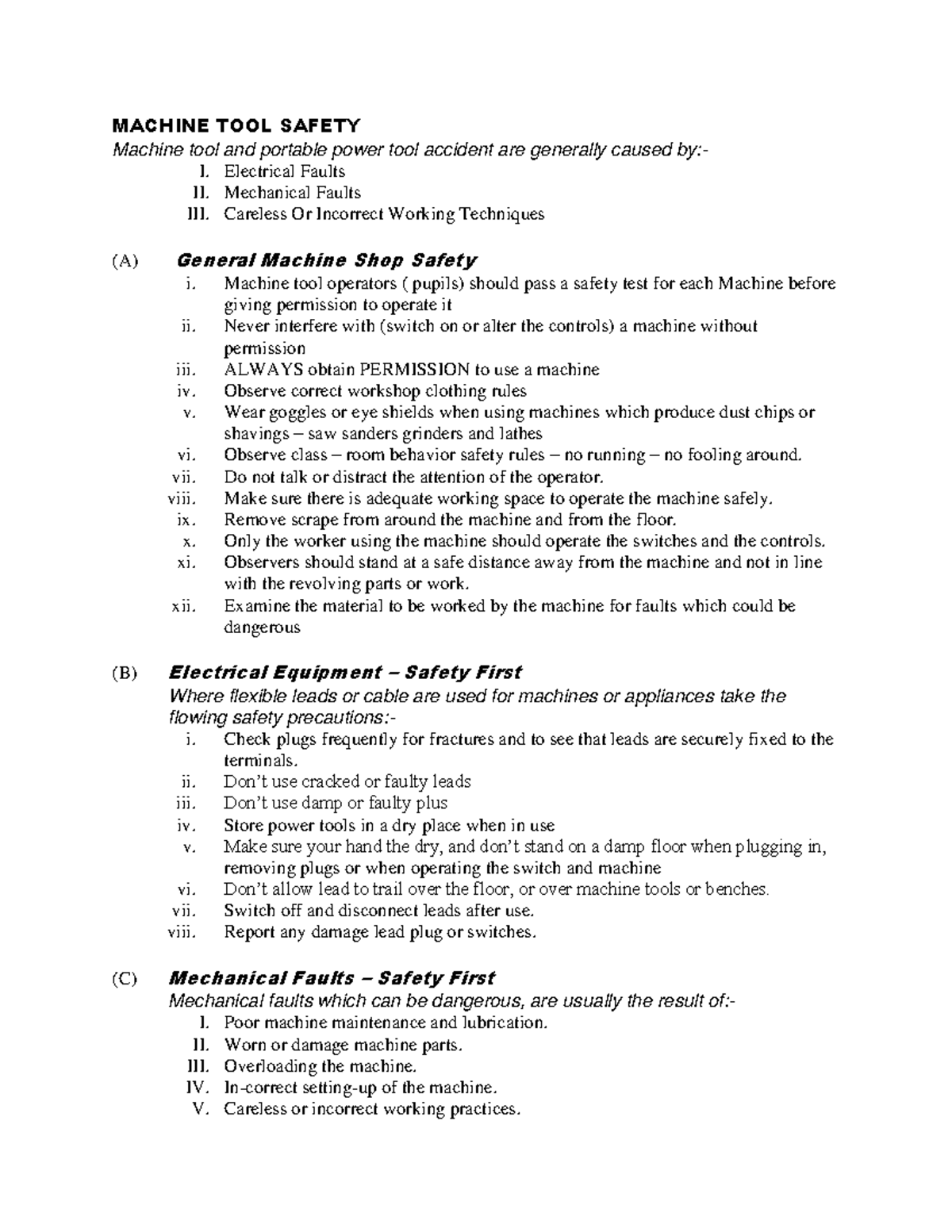 Machine TOOL Safety MTS MACHINE TOOL SAFETY Machine tool and