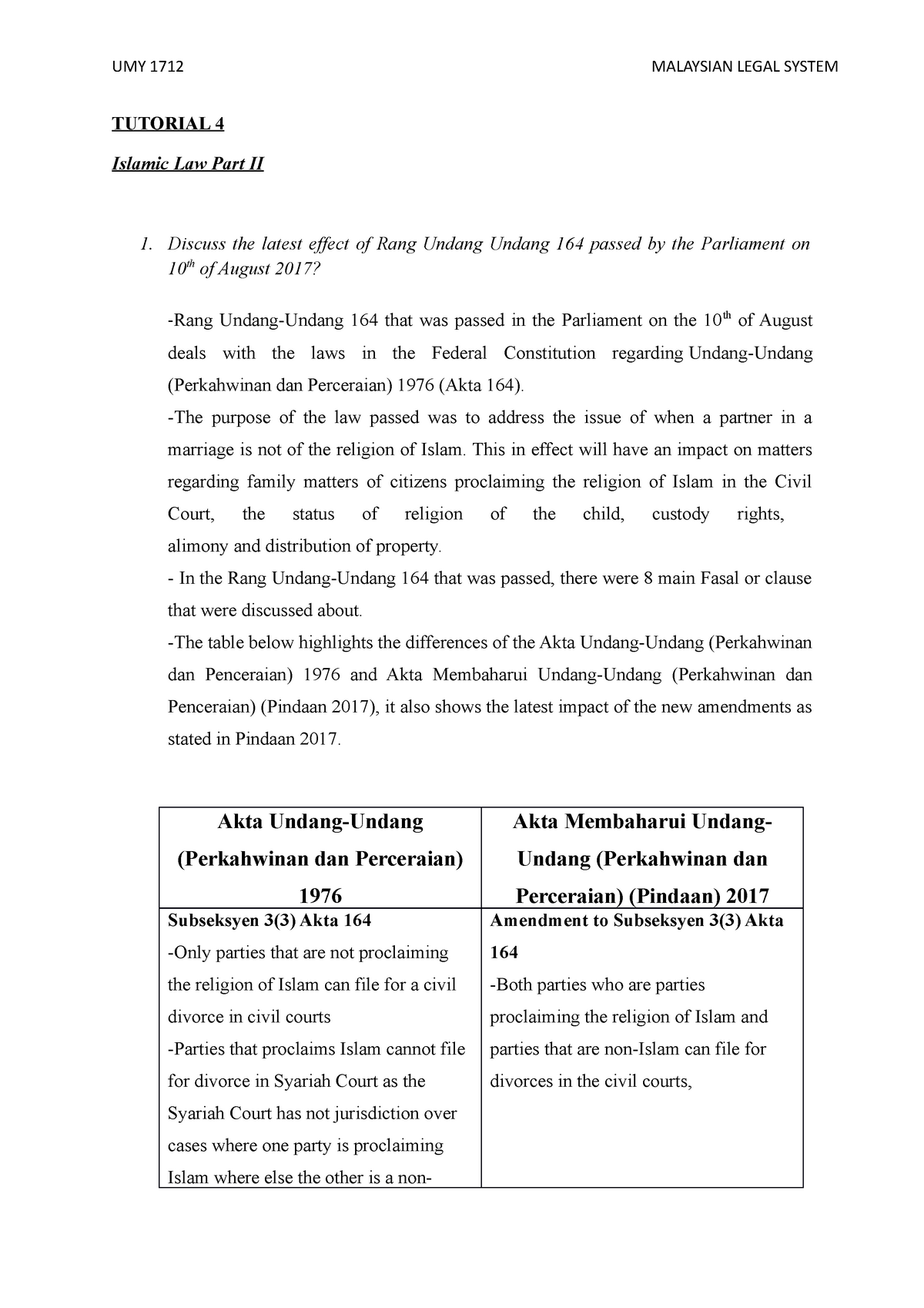 345122 Tutorial 4 Lecture Notes W Mooting Mmu Studocu