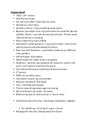 Modernism Presentation Script - S170337 – A presentaion on Virginia ...