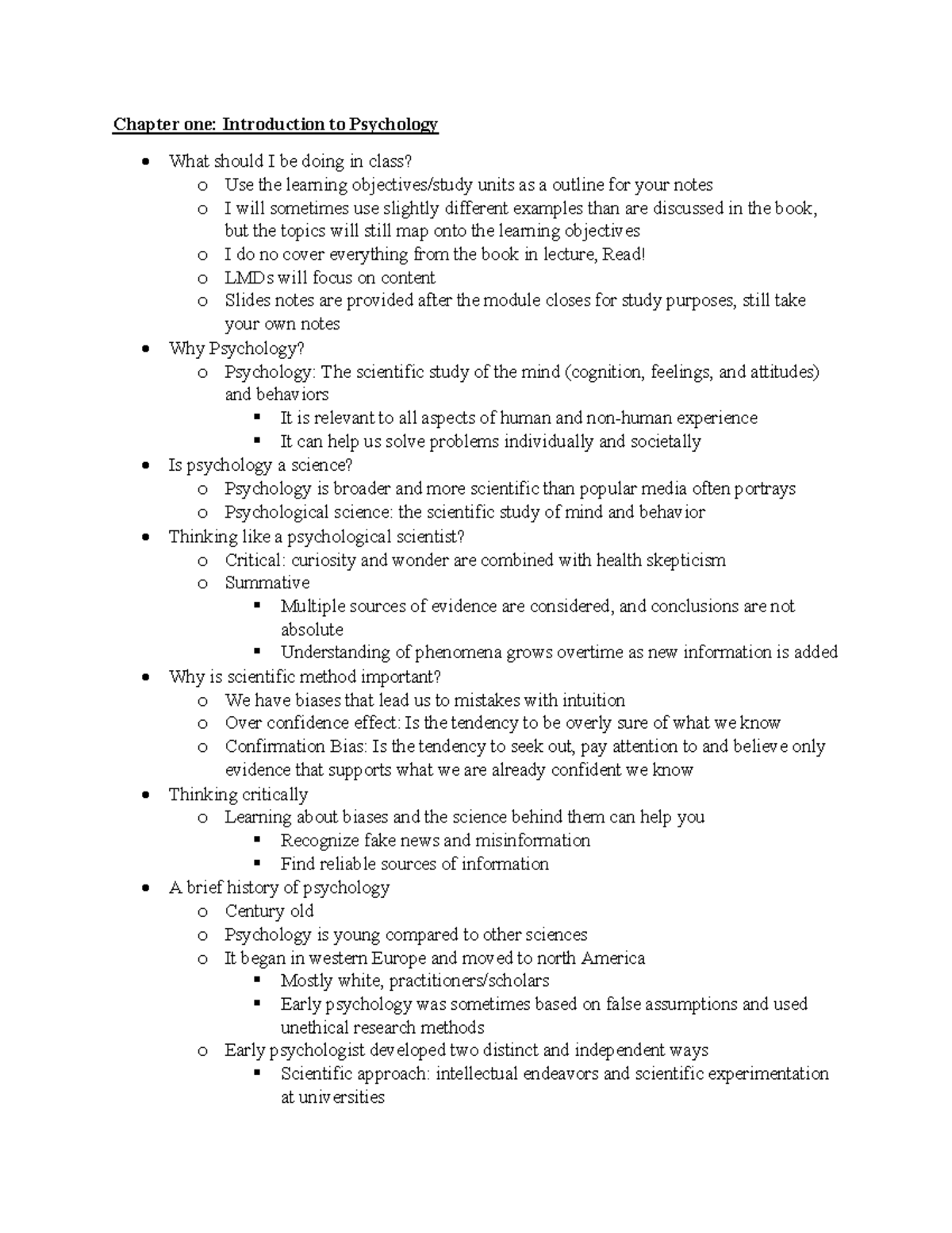 Psyc 101 Chapter 1 - Blakenship - Chapter One: Introduction To ...