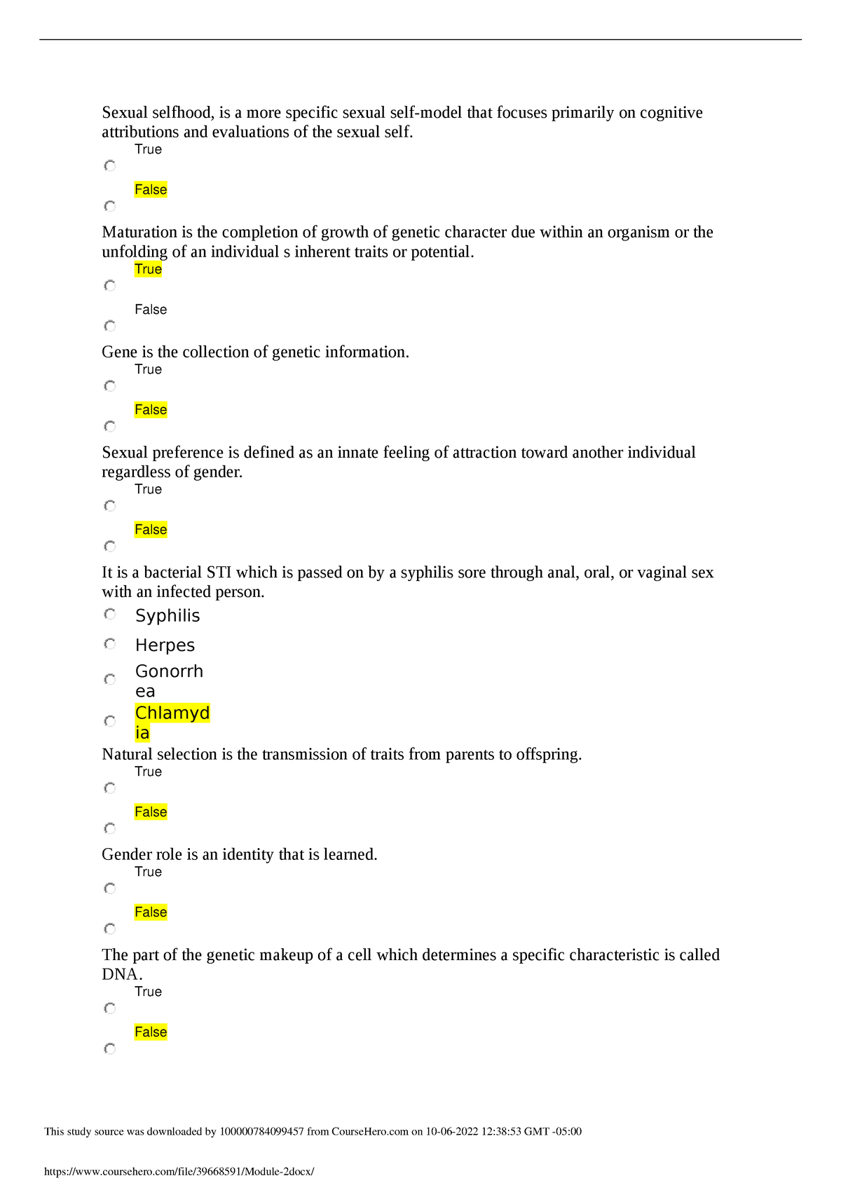 Module 2 Biology 101 Sexual Selfhood Is A More Specific Sexual Self Model That Focuses 7716