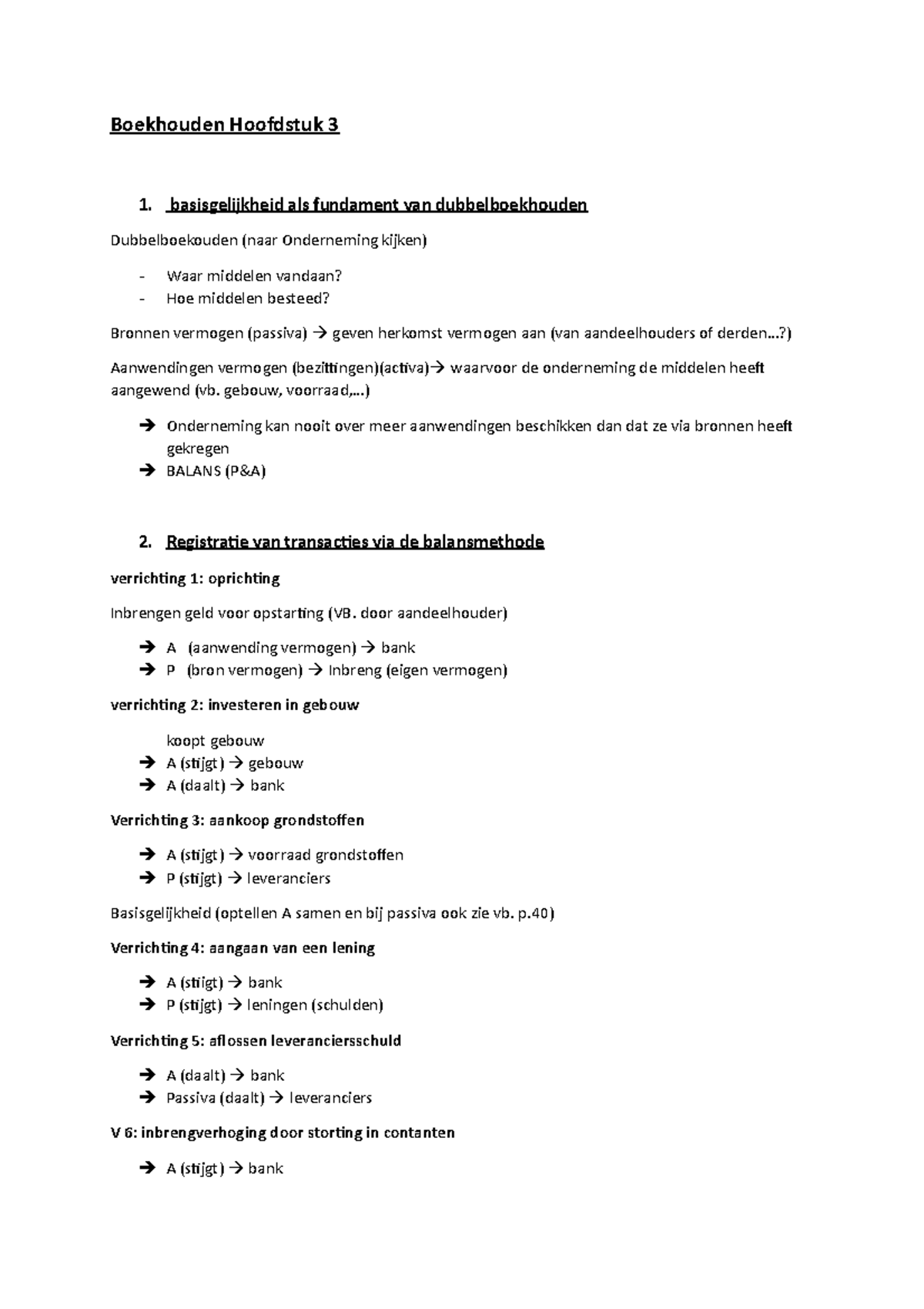 Boekhouden Hoofdstuk 3 Samenvatting - Boekhouden Hoofdstuk 3 1 ...