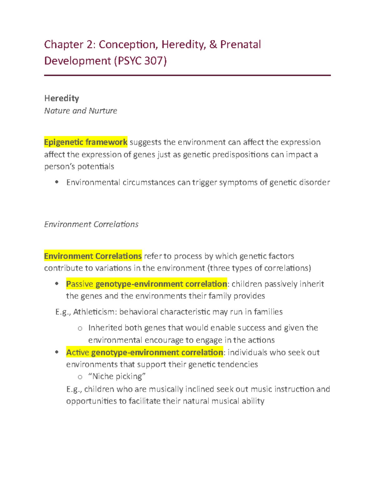 Chapter 2 Conception, Heredity, and Prenatal Development ...