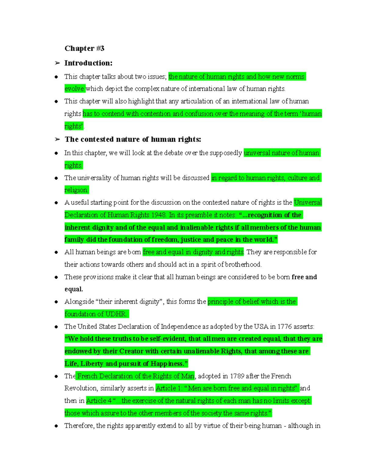 Chapter 3 Nature of Human Rights - Chapter Introduction: This chapter ...