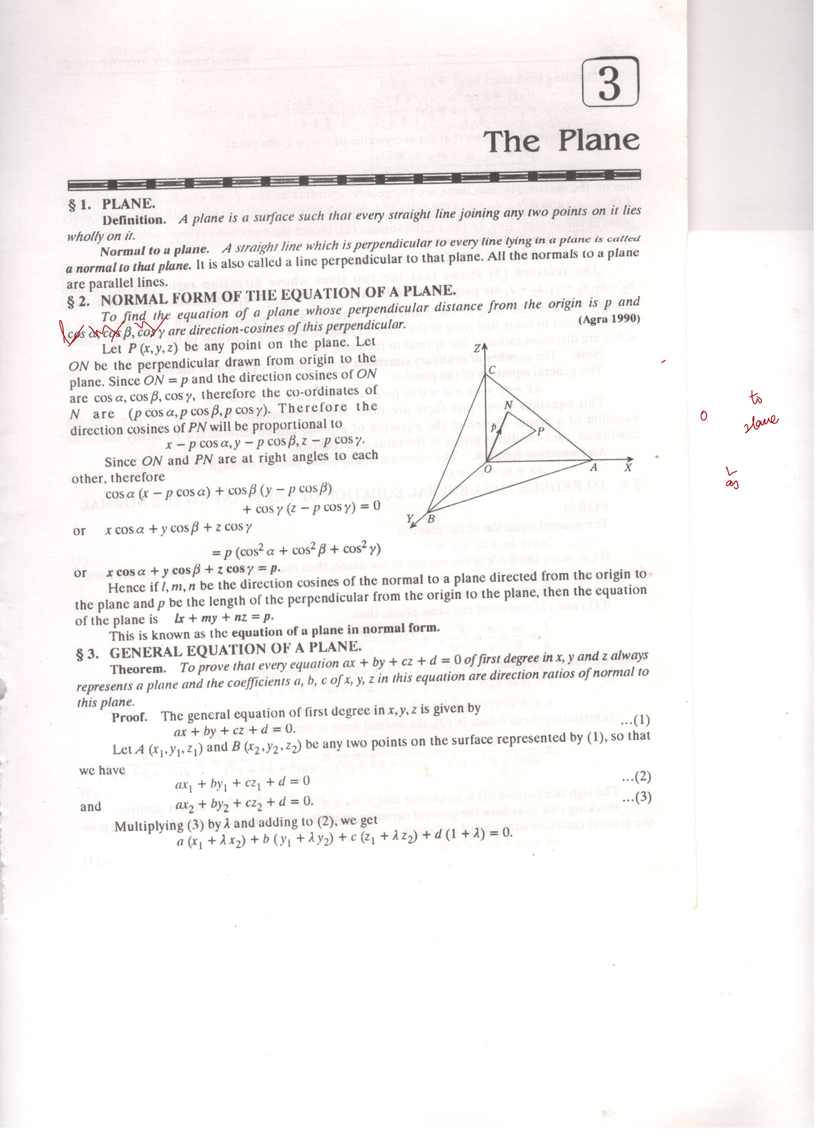 Ch-3 The Plane - 3 The Plane 1. PLANE. Definition. A plane is a surface ...
