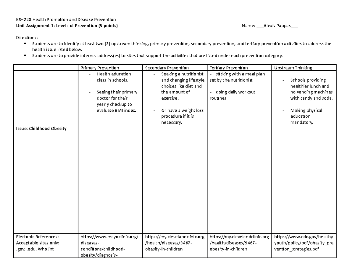 levels-of-prevention-chart-esh220-health-promotion-and-disease