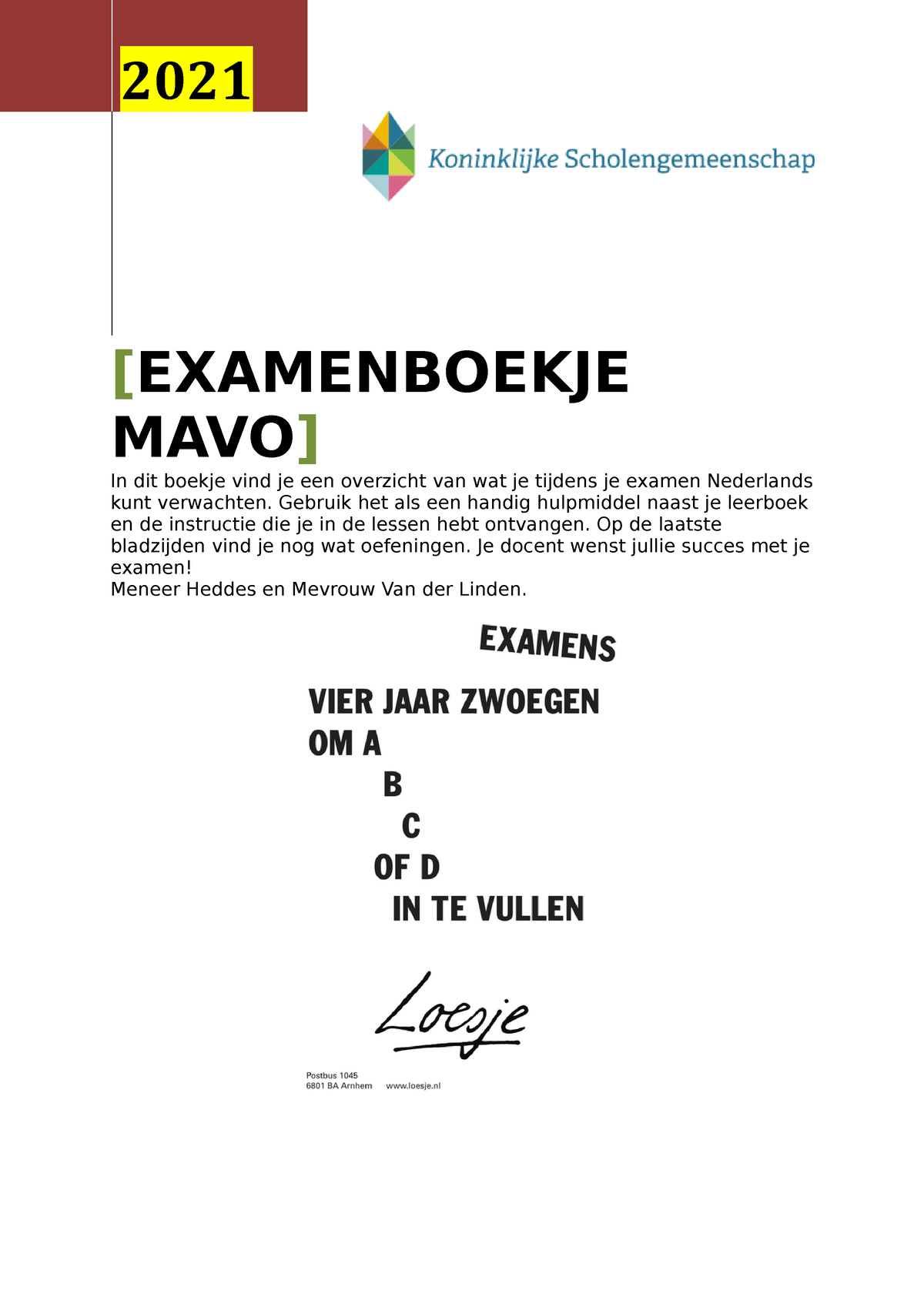 Examenboekje mavo 4 oefenen en samenvatting mavo 4 economie