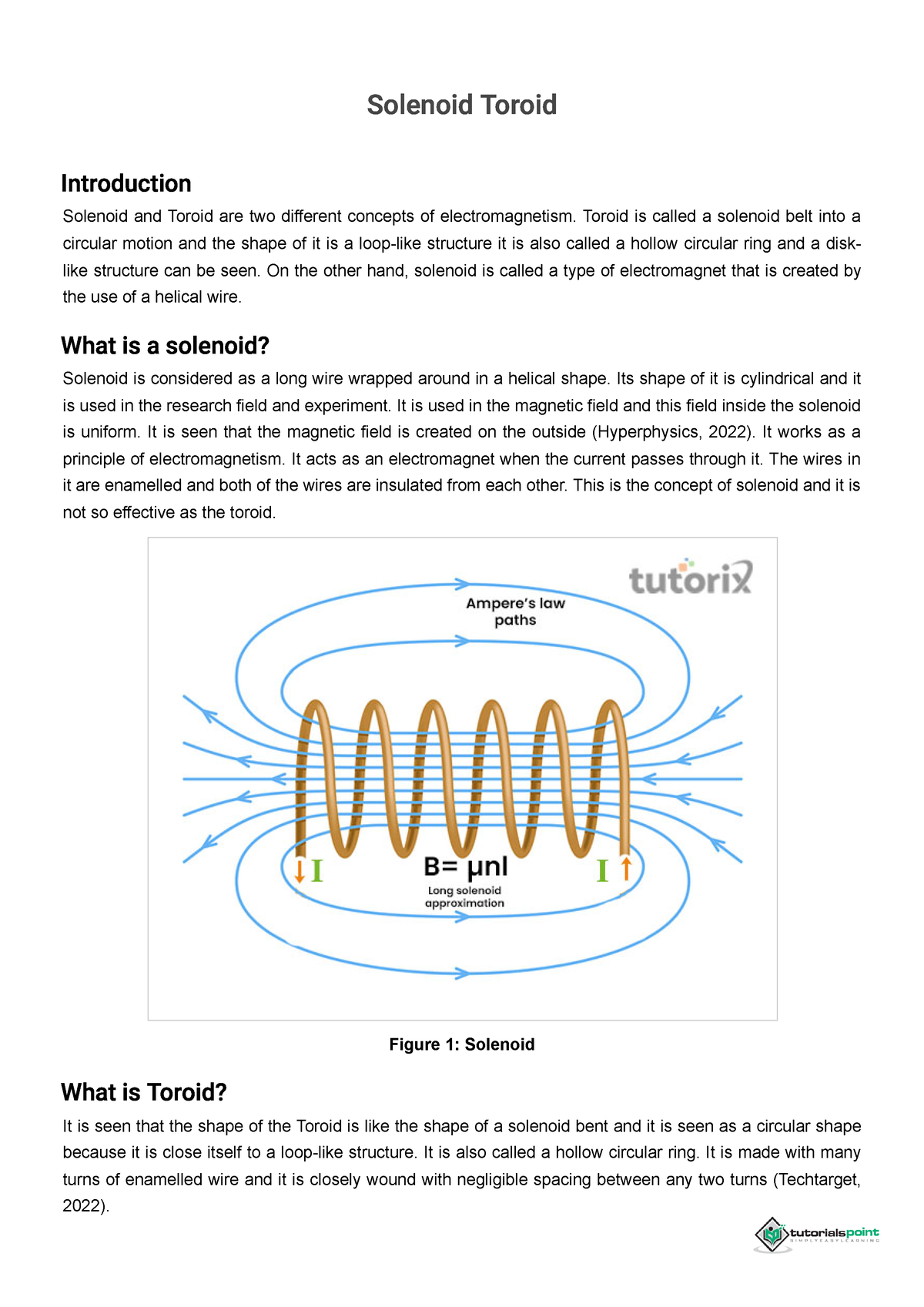 Solenoid Toroid - Solenoid Toroid Introduction Solenoid And Toroid Are ...