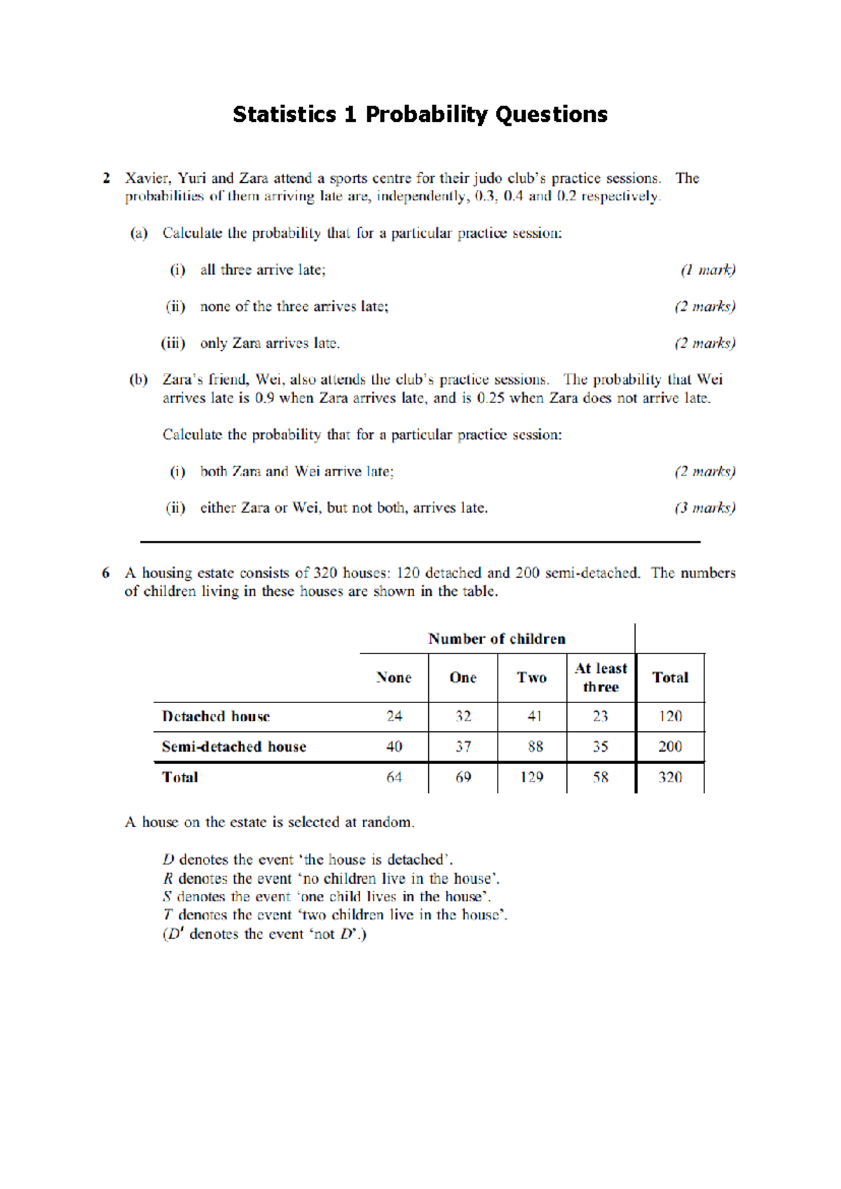 S1 Probability - Introduction to probability and statistics - Studocu