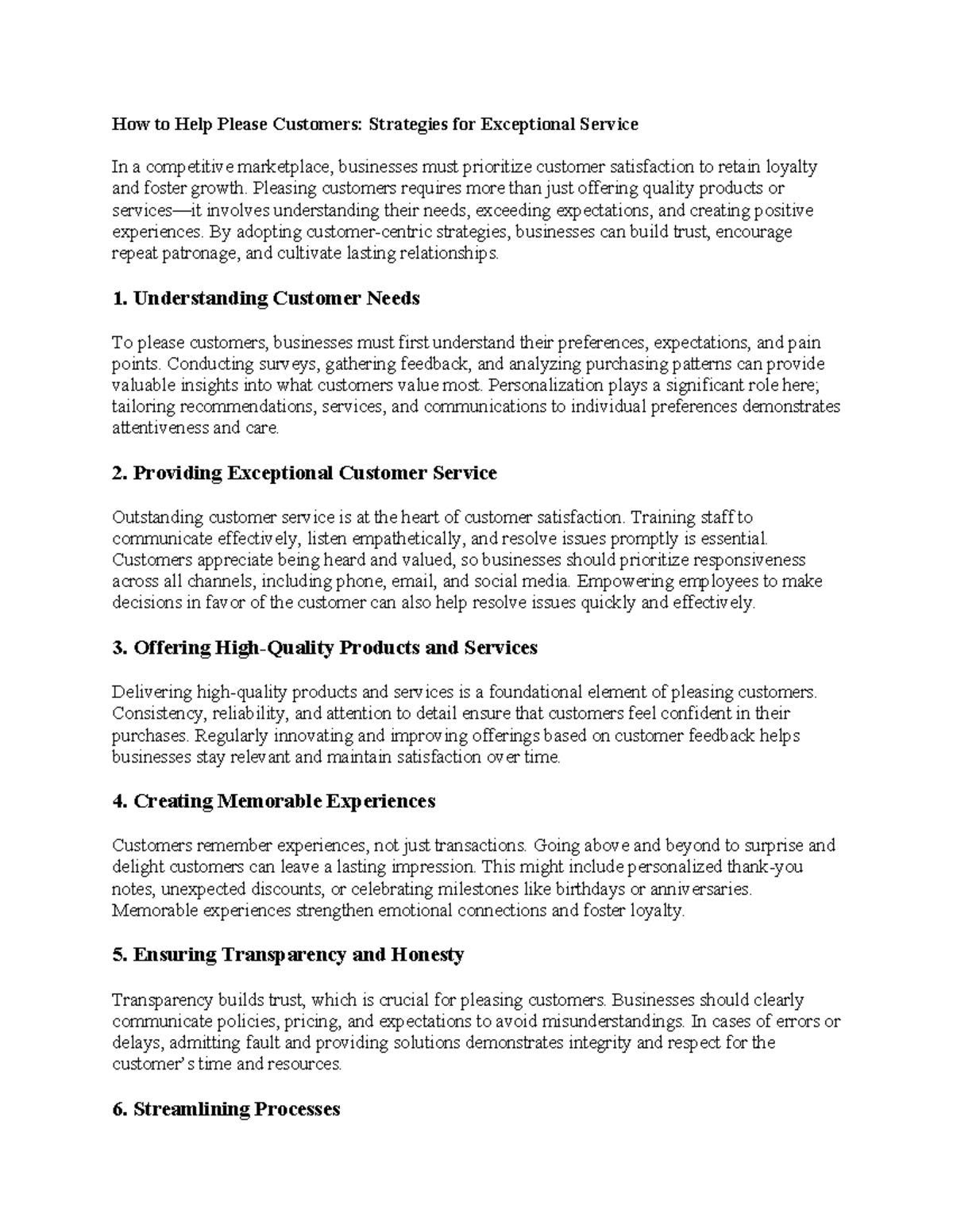 How to Help Please Customers - Pleasing customers requires more than ...