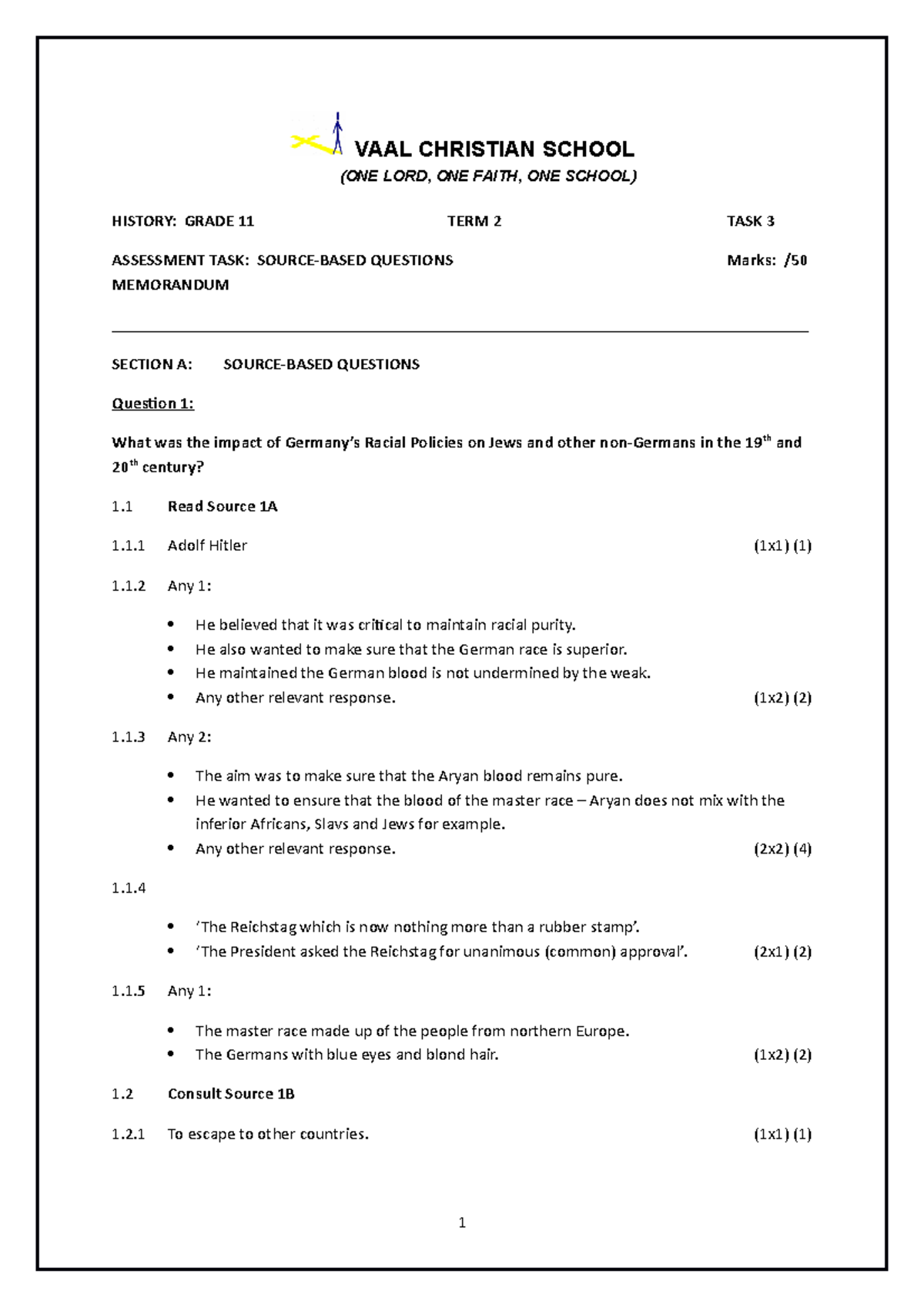 grade 11 history research assignment 2022 term 2 memorandum