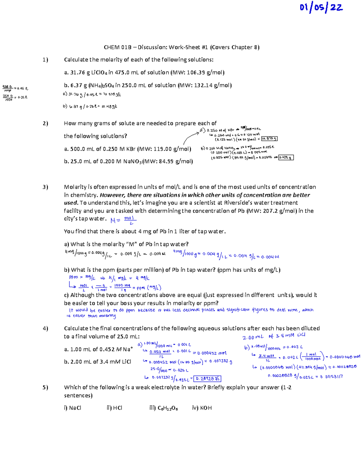 CHEM+01B-Discussion+Worksheet+1 - CHEM 01B – Discussion: Work-Sheet #1 ...