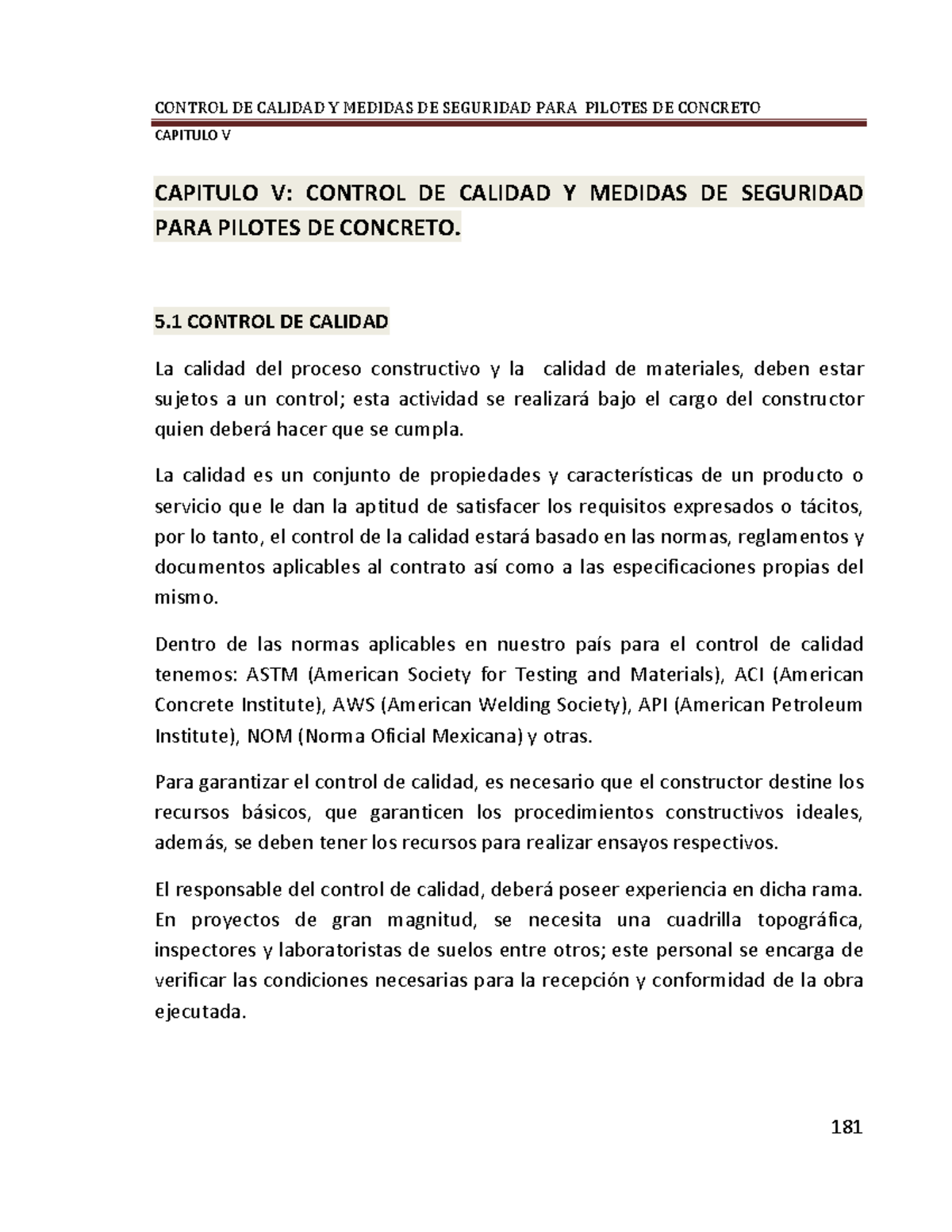 Control DE Calidad DE Acero EN Obras - CAPITULO V CAPITULO V: CONTROL ...