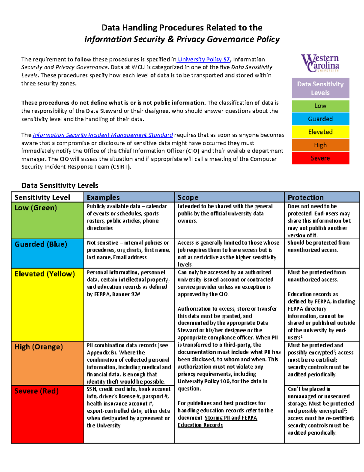 Data-Handling-Procedures - Data Handling Procedures Related to the ...