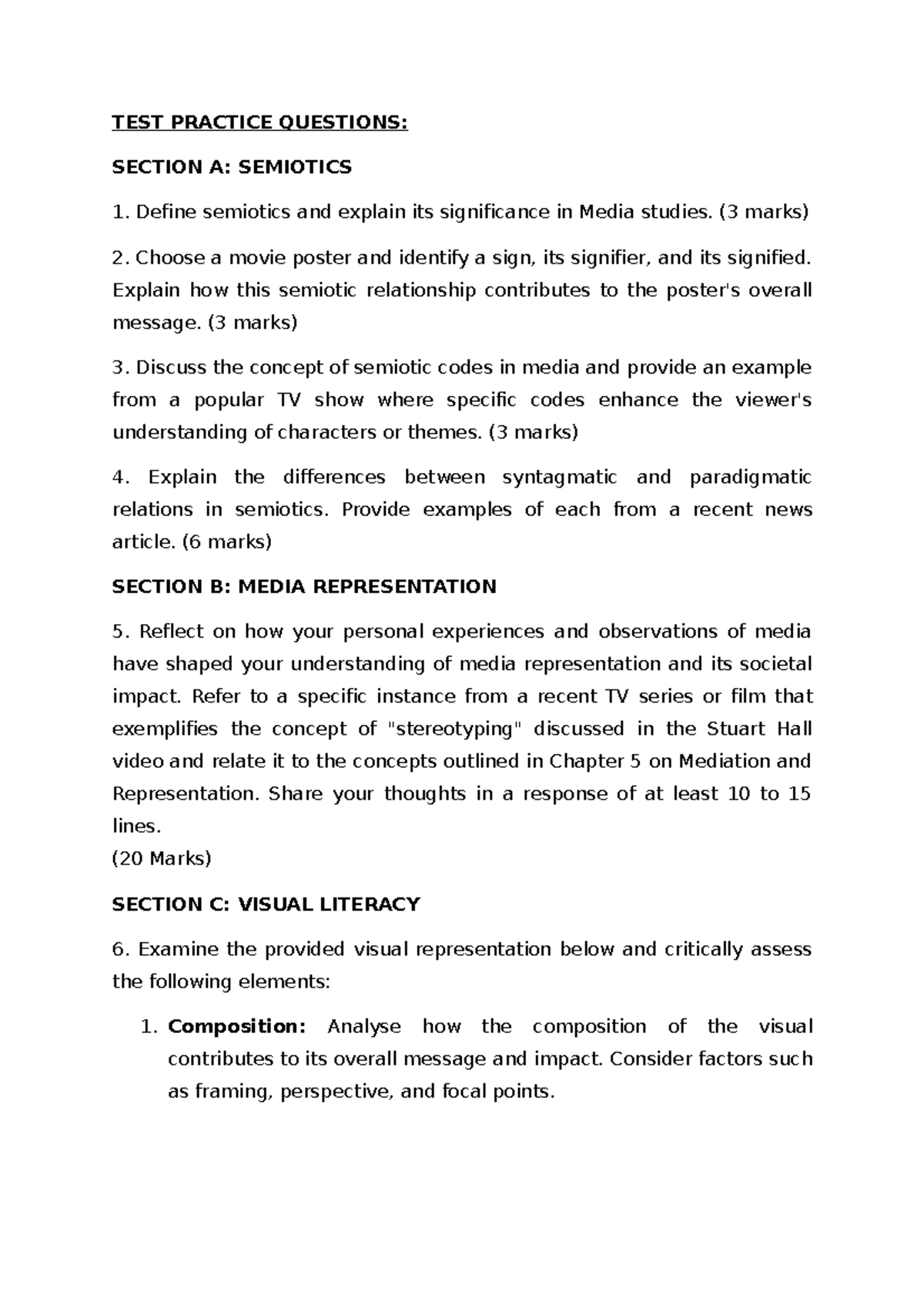 MECS102 TEST Practice Questions - TEST PRACTICE QUESTIONS: SECTION A ...