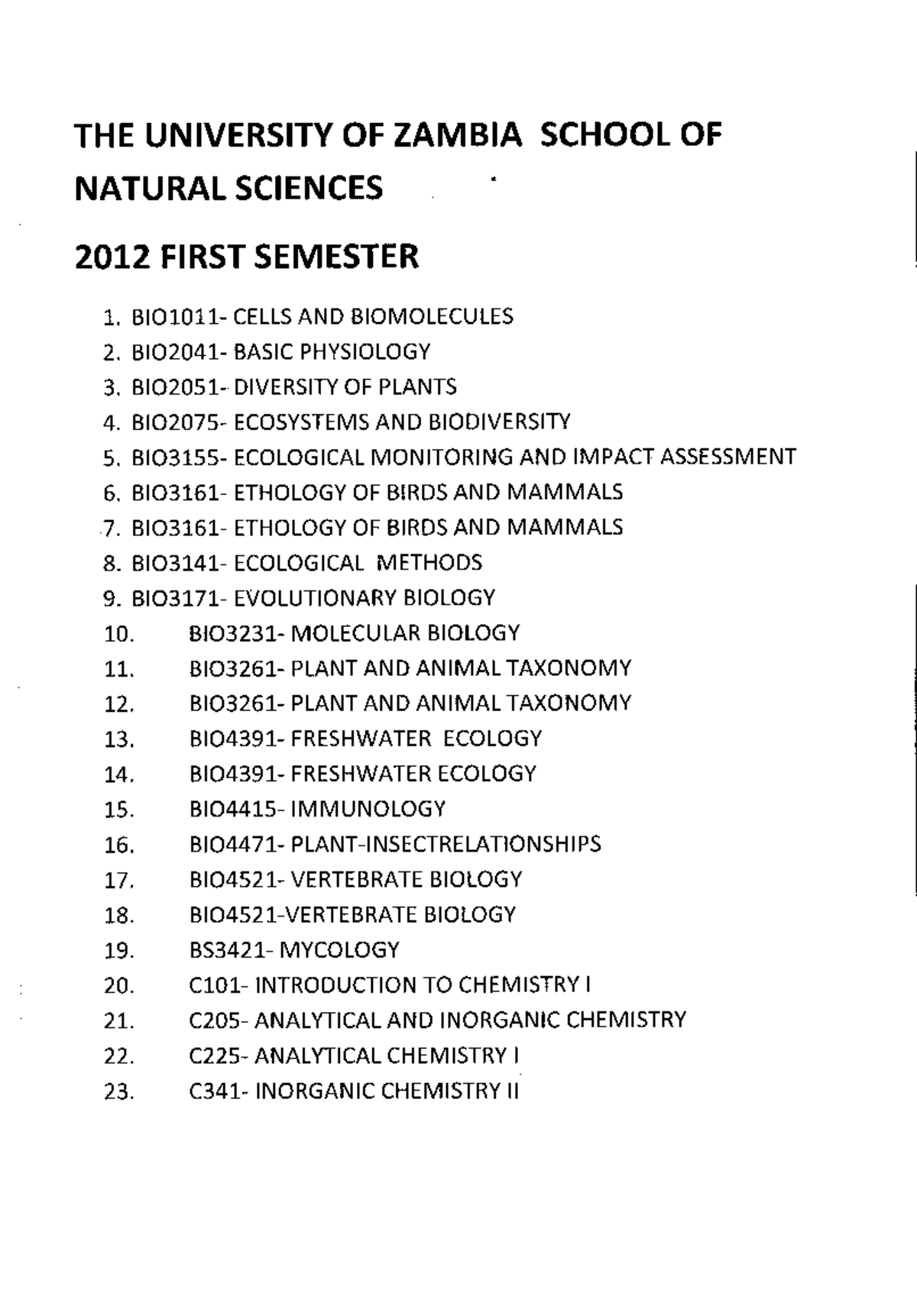 Natural Sciences 2012 First Semester 0001 - Introductory Physics - Studocu