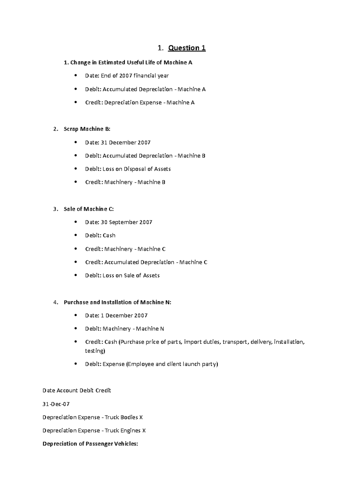 Tut 4 - practice questions. - 1. Question 1 1. Change in Estimated ...