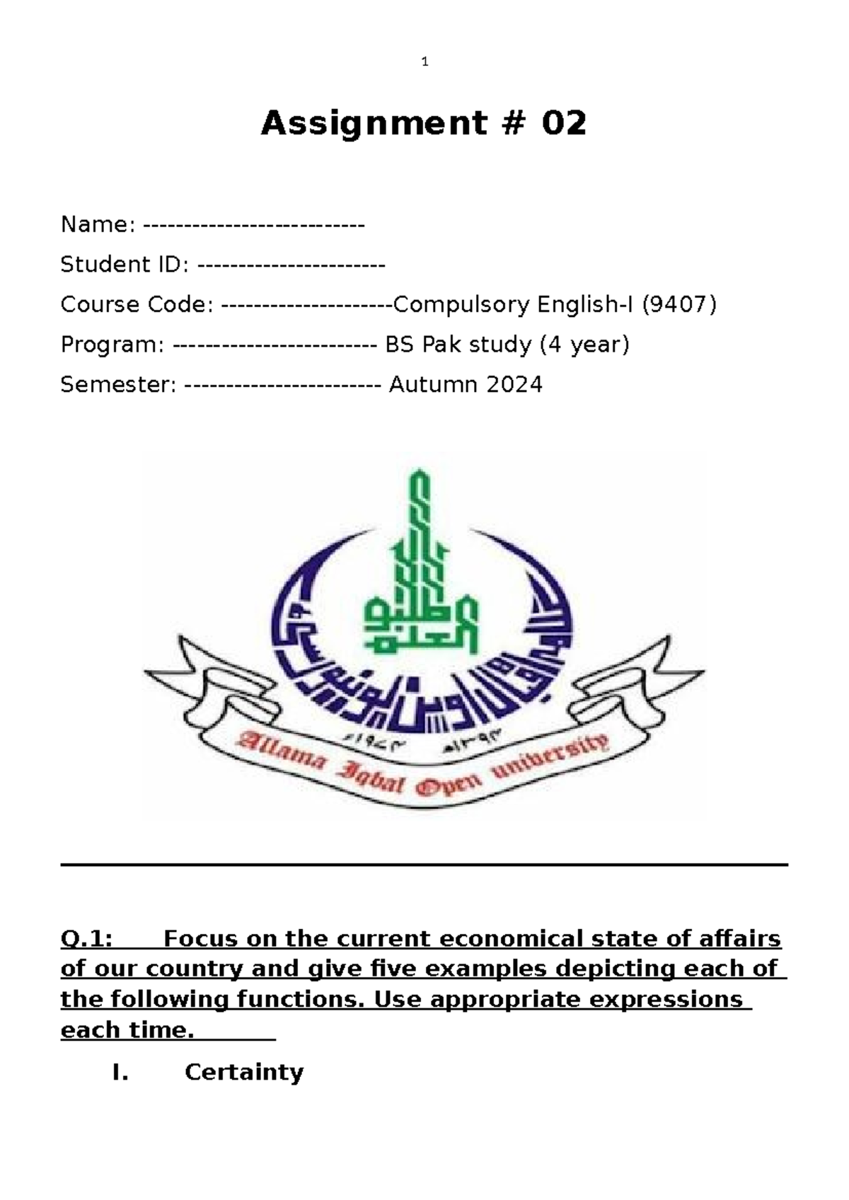 what is the meaning of compulsory assignment