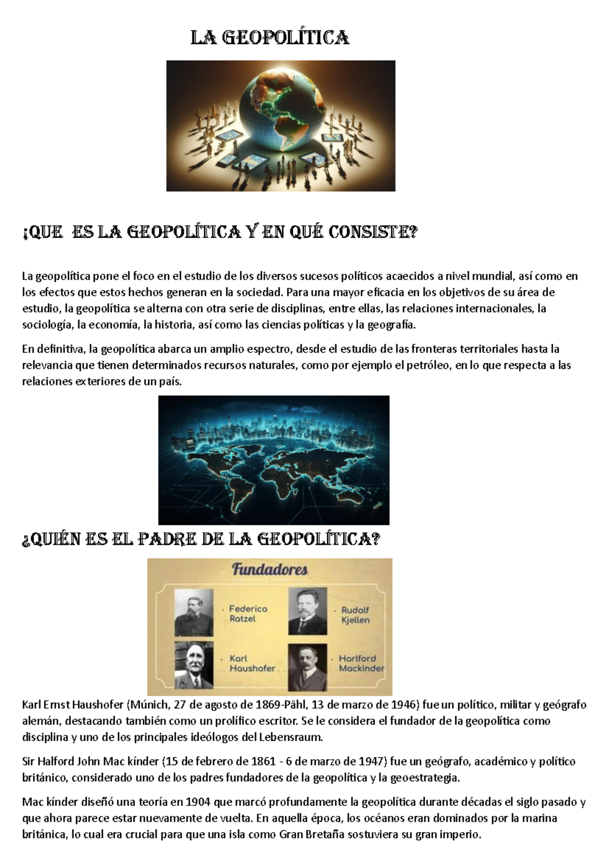 LA Geopolítica - nico - LA GeopoLíticA ¡Que es LA GeopoLíticA y en Qué ...