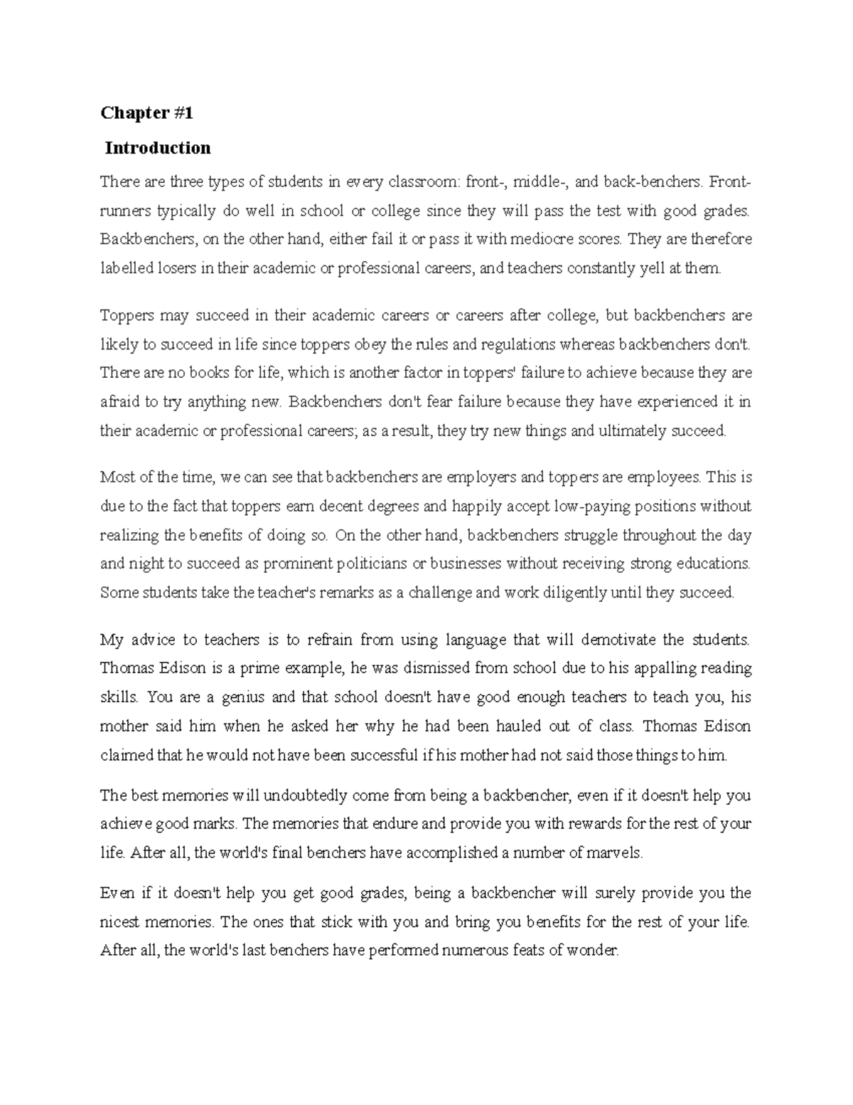 #4 - a case study - Chapter Introduction There are three types of ...