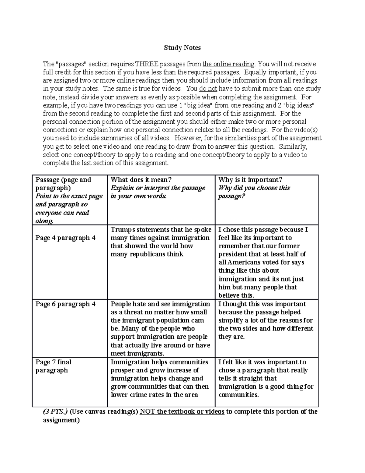 Study notes 1 - Study Notes The 