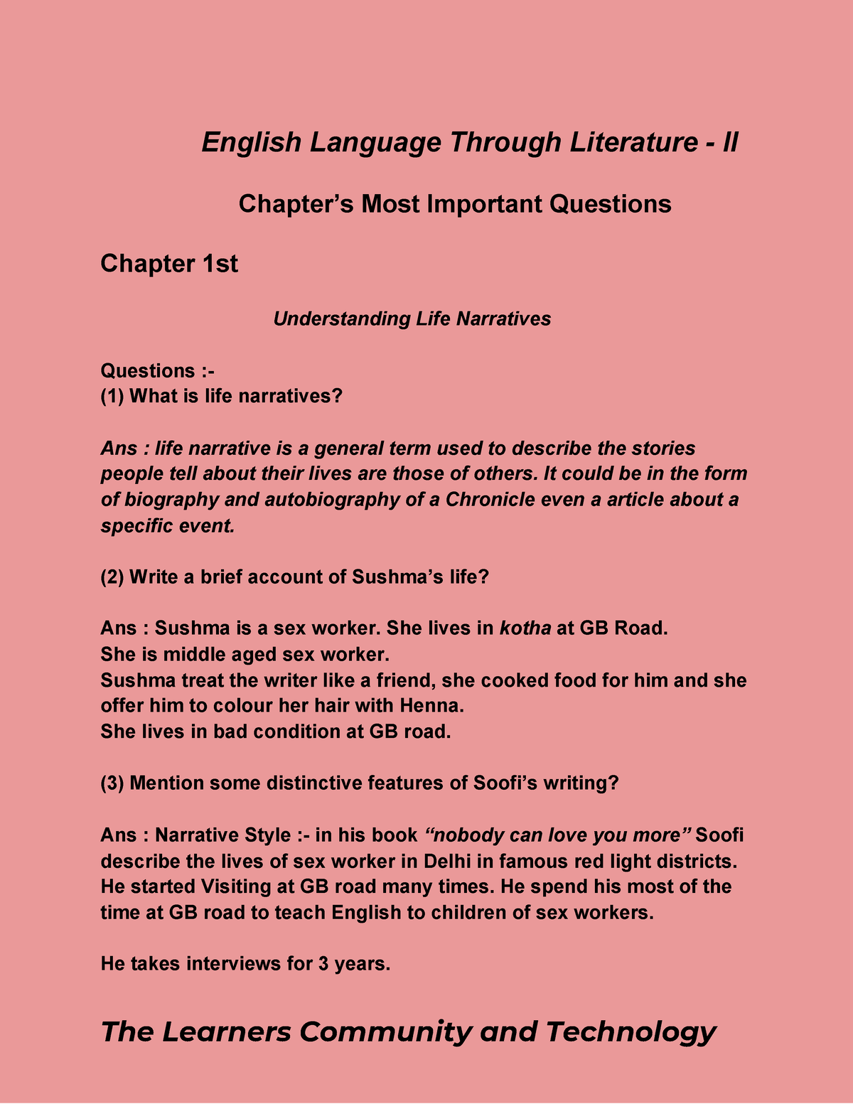 English Language through literature 2 - 2nd Year - DU & DU & Ncweb & Igonu  (1) (1) - English - Studocu