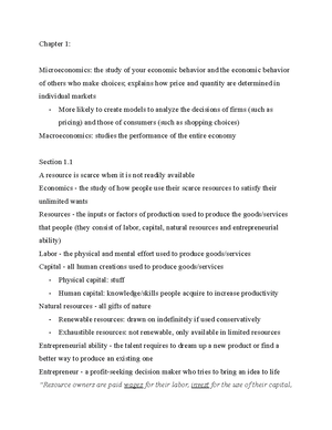 Econ Chapter 2 Notes - Chapter 2 Section 2. Opportunity cost ...