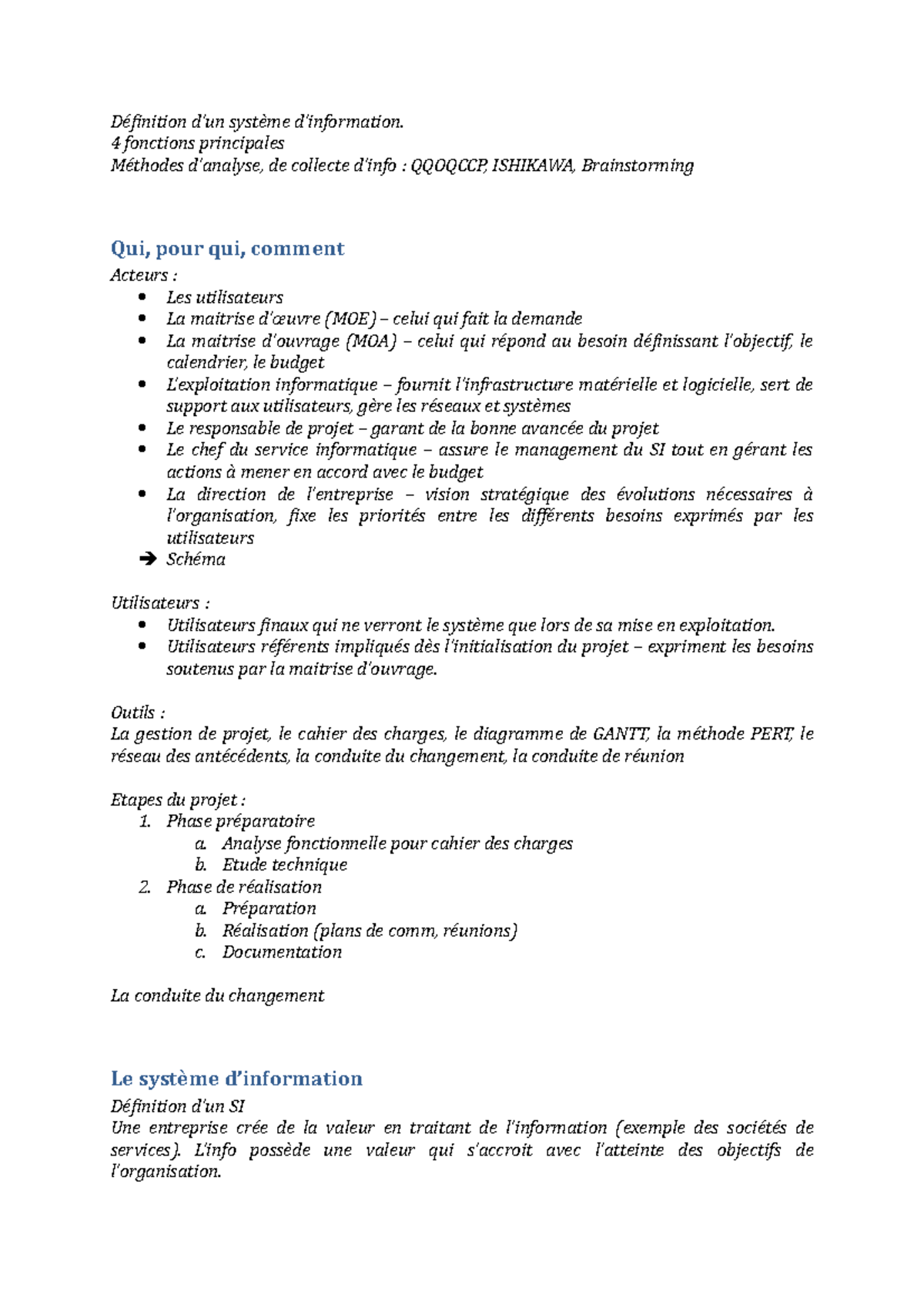 qu'estce qu'un système d'information ? Définition