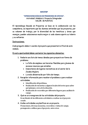 Módulo 6. Actividad 1; Infotep - Módulo 6: Manejo de Presentaciones ...