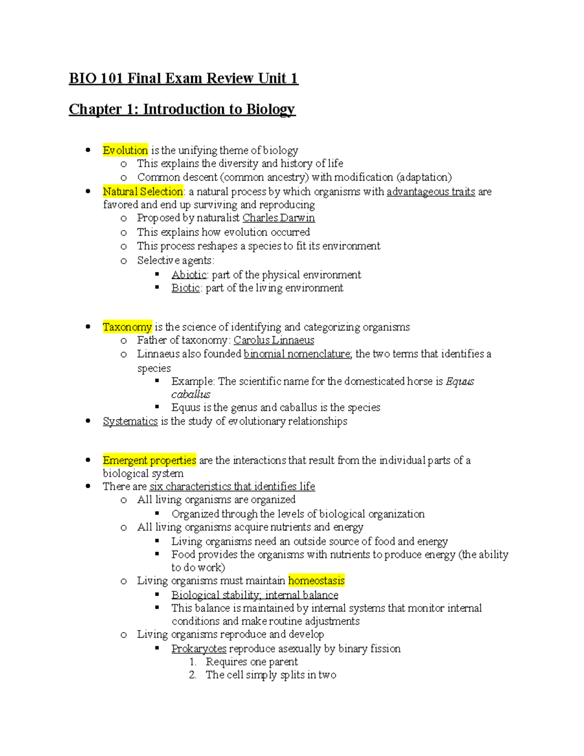 bio 101 research paper topics