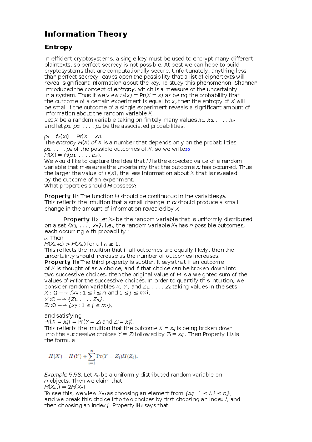 Information Theory entropy - Information Theory Entropy In efficient ...