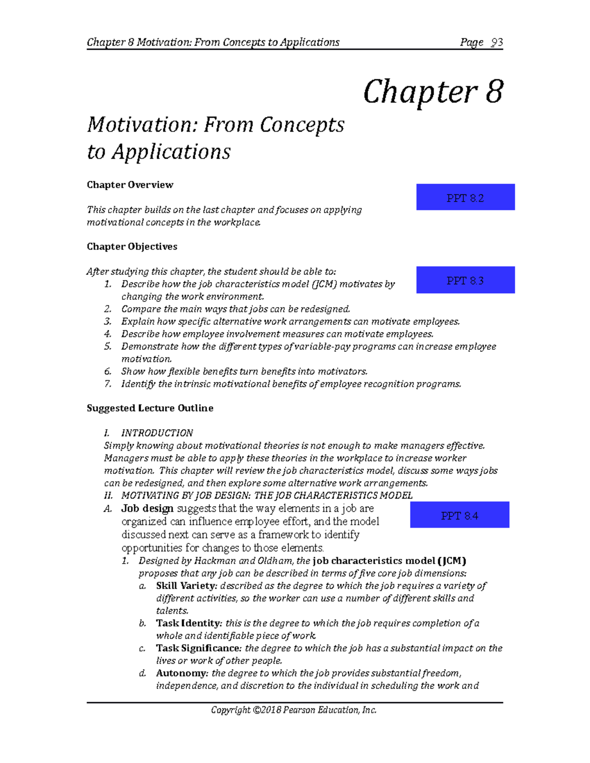 Robbins eob14 im 08 - Text Solutions - Chapter 8 Motivation: From ...