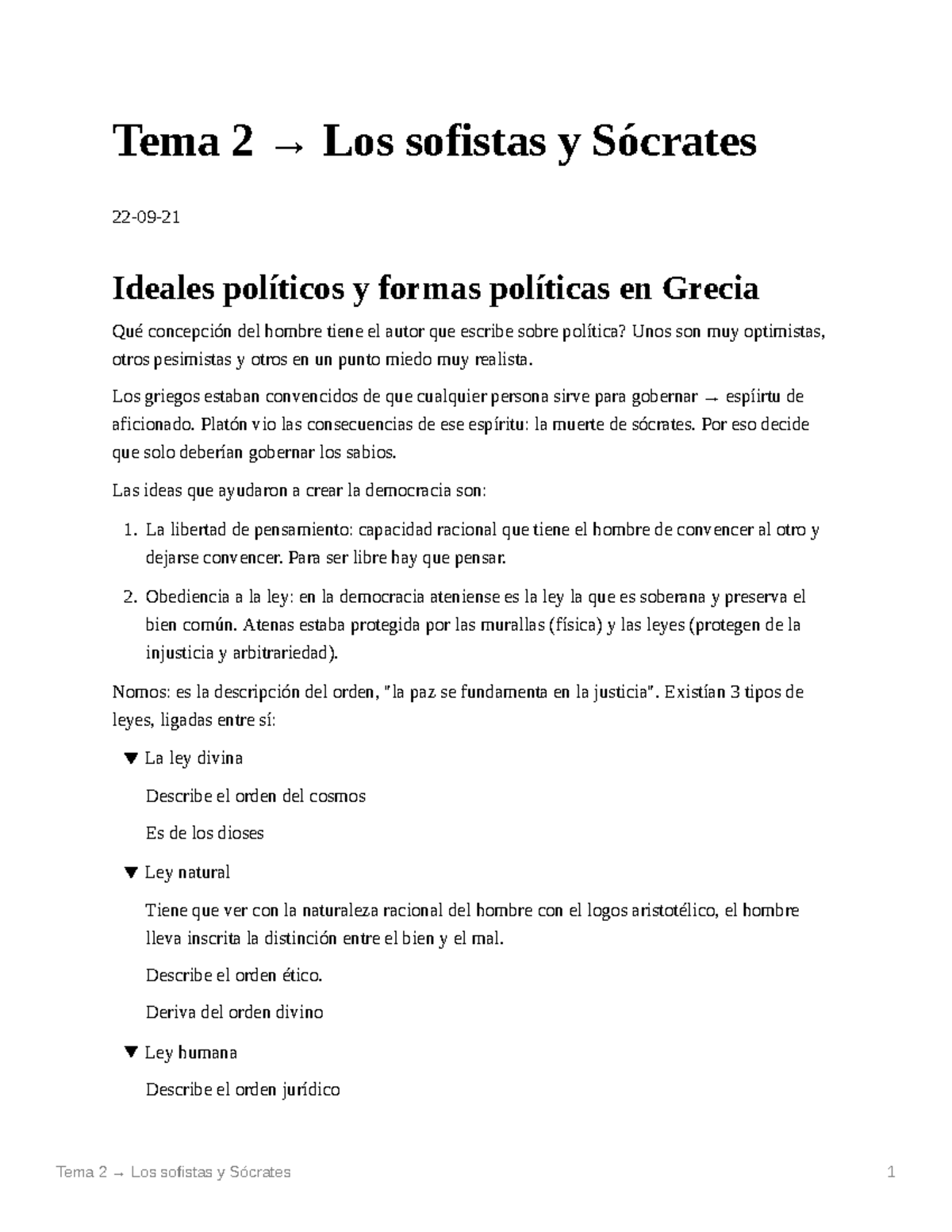 Tema 2 Los Sofistas Y Scrates - Tema 2 → Los Sofistas Y Sócrates 22-09 ...