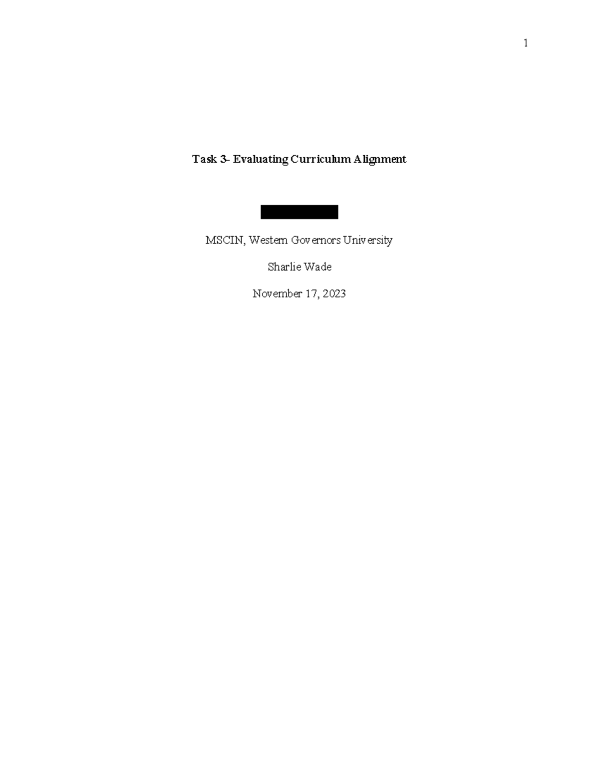 D183 Task 3 - umwgtx3