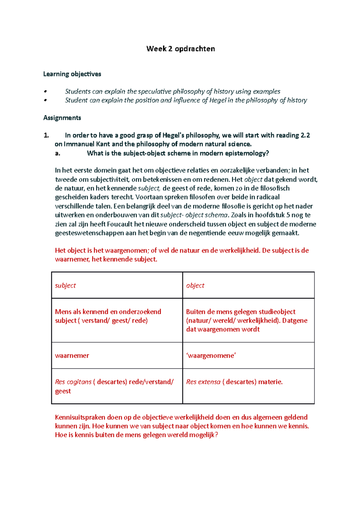 Week 2 Opdrachten - Uitwerking Werkcollege - Week 2 Opdrachten Learning ...