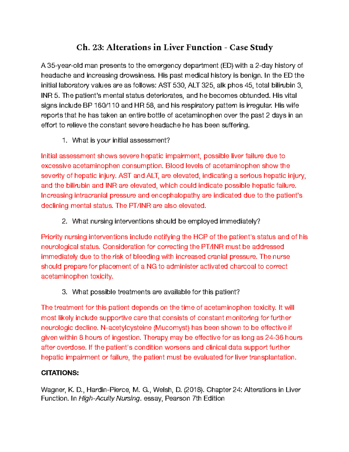 case study liver function