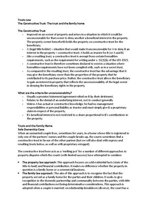 Tutorial Worksheet 3 - tut 3 - Trusts Law Tutorial Worksheet 3 ...