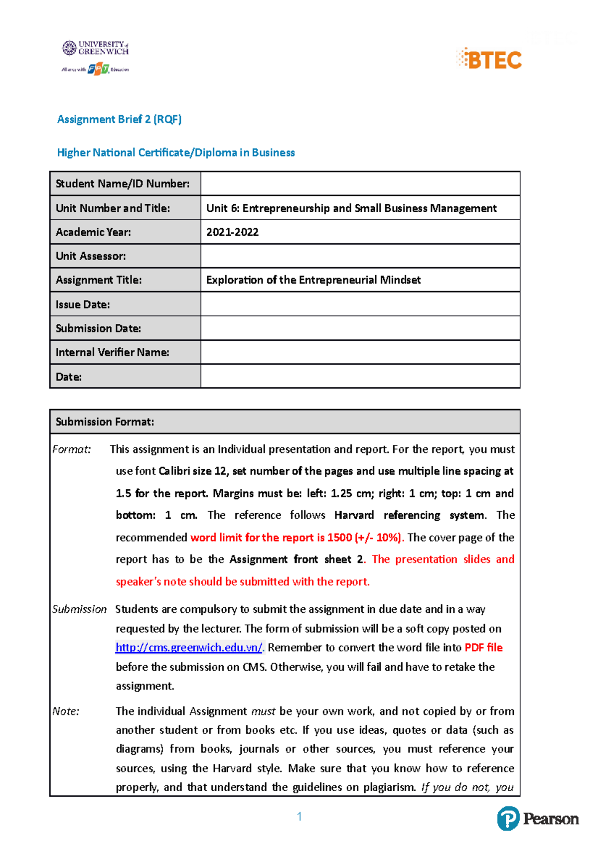 1 495 Assignment 2 Brief 2020 2021 Update Dec 2021 - Assignment Brief 2 ...