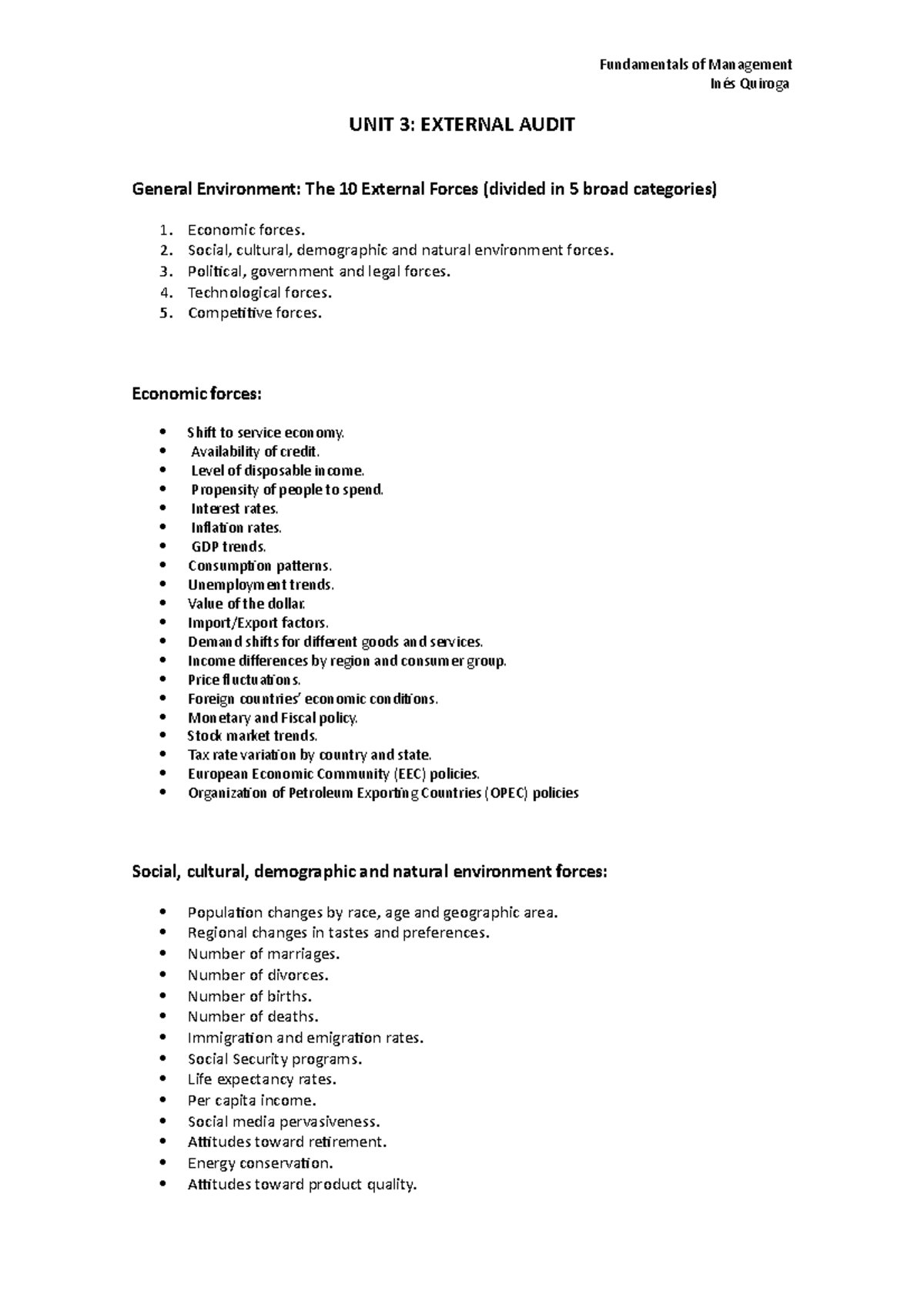 UNIT 3 - Apuntes - Inés Quiroga UNIT 3: EXTERNAL AUDIT General ...