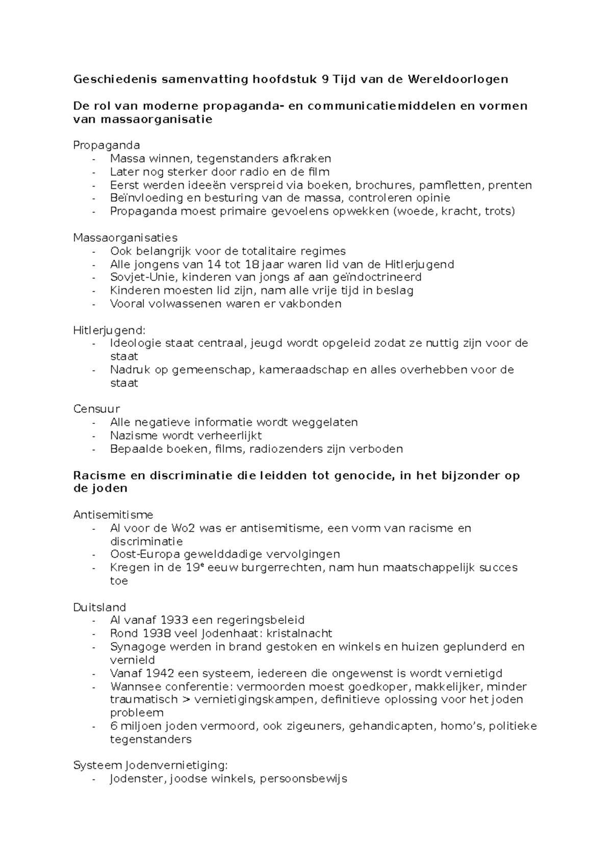 Geschiedenis Hoofdstuk 9 & 10 - Geschiedenis Samenvatting Hoofdstuk 9 ...